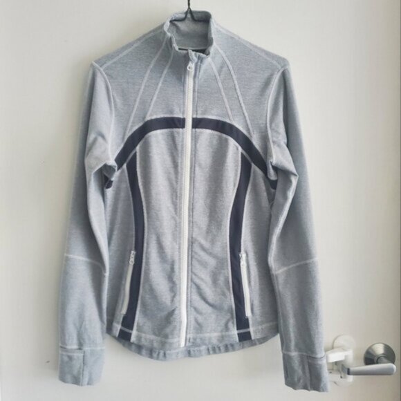 Lululemon Heathered Coal Wee Stripe Define Jacket Size 10 - Picture 1 of 10